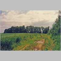 111-1471 Wehlau 1997, Gut Augken, gepluenderte Erbbegraebnisstaette.jpg